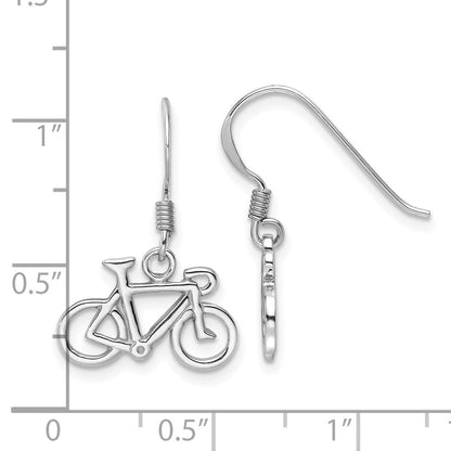 Sterlingsilber Rhodiniert Poliert Bicycle Ohrhänger