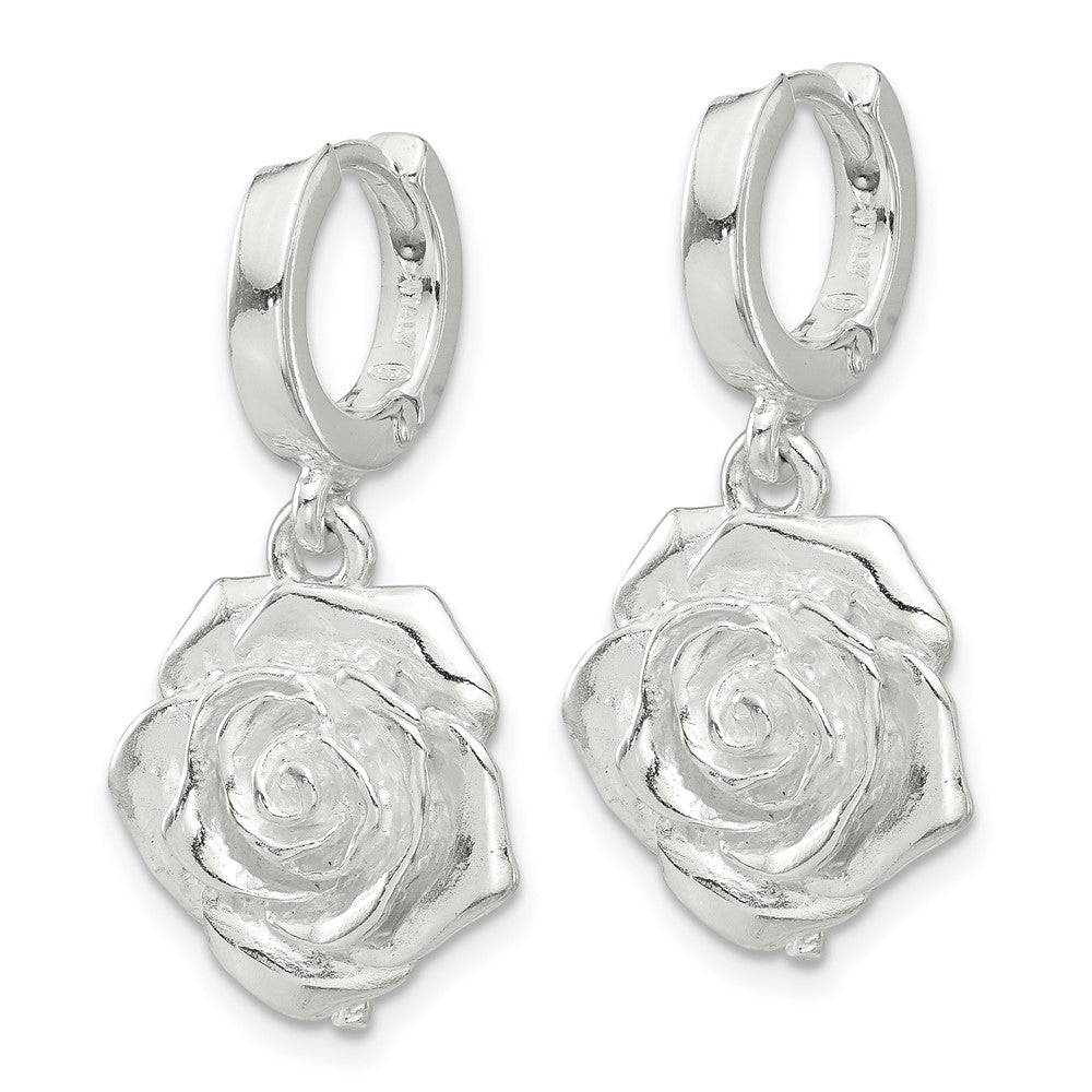 Sterlingsilber Rose Hängend Klappbar Creolen