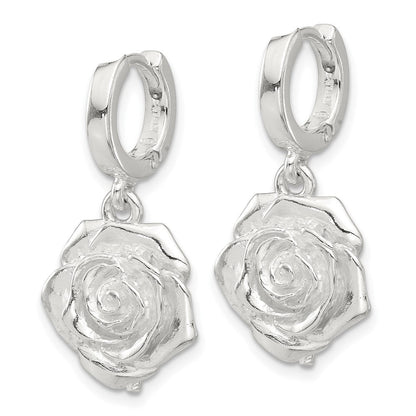 Sterlingsilber Rose Hängend Klappbar Creolen