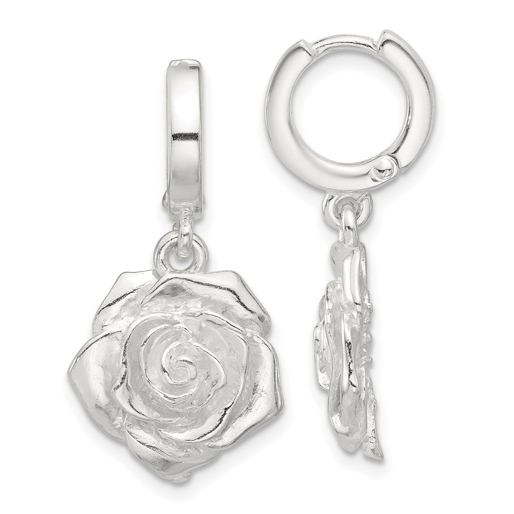 Sterlingsilber Rose Hängend Klappbar Creolen