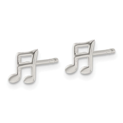 Sterlingsilber E-coated Musik Note Ohrstecker