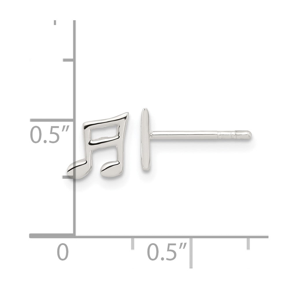 Sterlingsilber E-coated Musik Note Ohrstecker