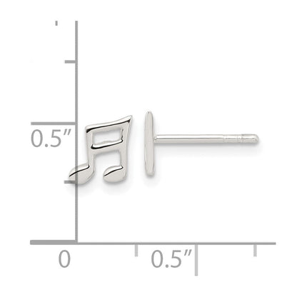 Sterlingsilber E-coated Musik Note Ohrstecker