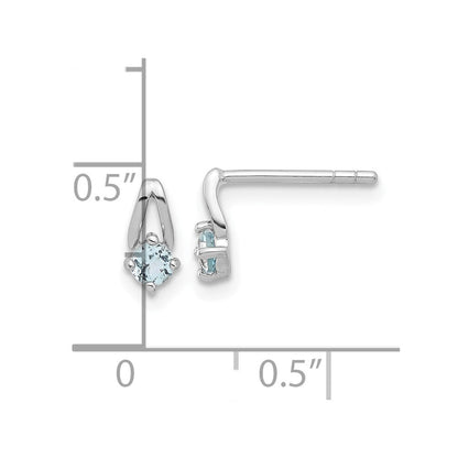 Sterlingsilber Rhodiniert.26bt Blautopas Ohrstecker