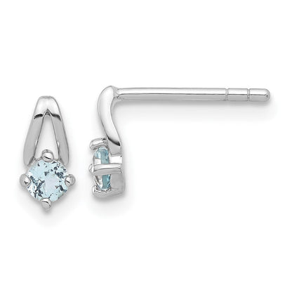 Sterlingsilber Rhodiniert.26bt Blautopas Ohrstecker