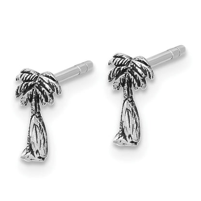 Sterlingsilber Rhodiniert Antikisiert Palme & Baum Surfboard Ohrringe