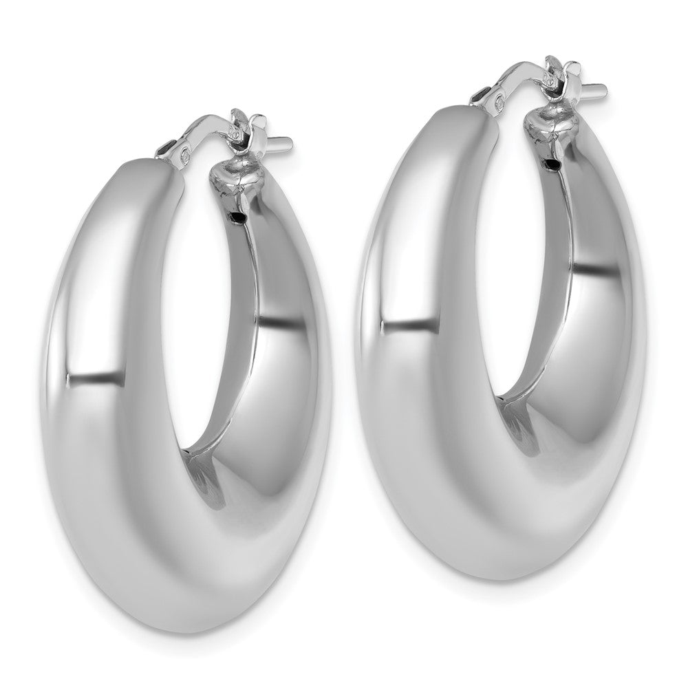Sterlingsilber Rhodiniert Poliert 8mm Creolen
