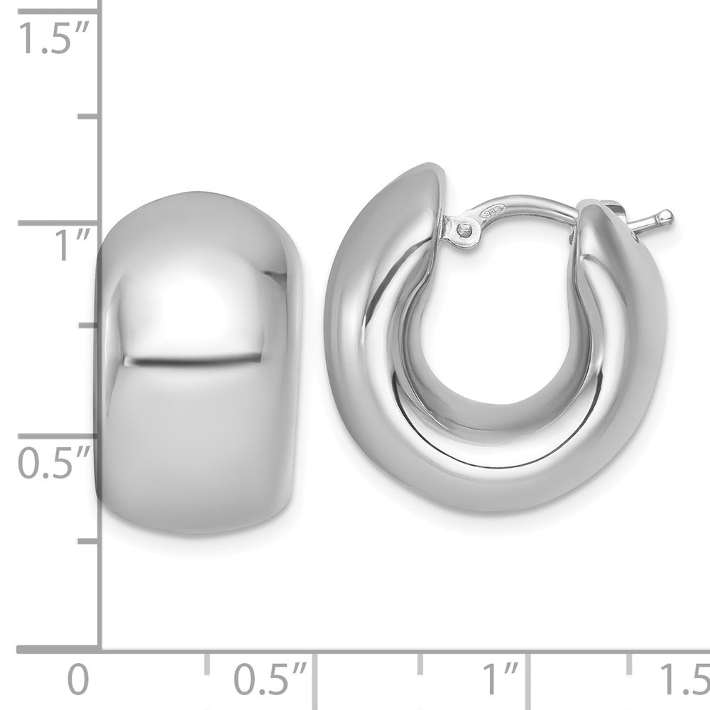 Sterlingsilber Poliert Rhodiniert Creolen