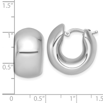 Sterlingsilber Poliert Rhodiniert Creolen