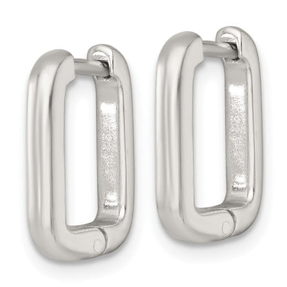 Sterlingsilber Poliert Klappbar Rectangular Creolen