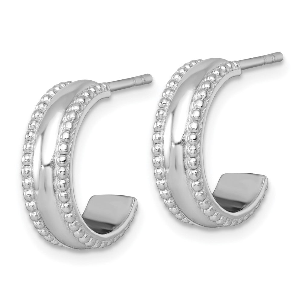 Sterlingsilber Rhodiniert Poliert Gekugelt 5.2mm Stecker C- Creolen