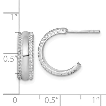 Sterlingsilber Rhodiniert Poliert Gekugelt 5.2mm Stecker C- Creolen