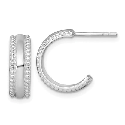 Sterlingsilber Rhodiniert Poliert Gekugelt 5.2mm Stecker C- Creolen