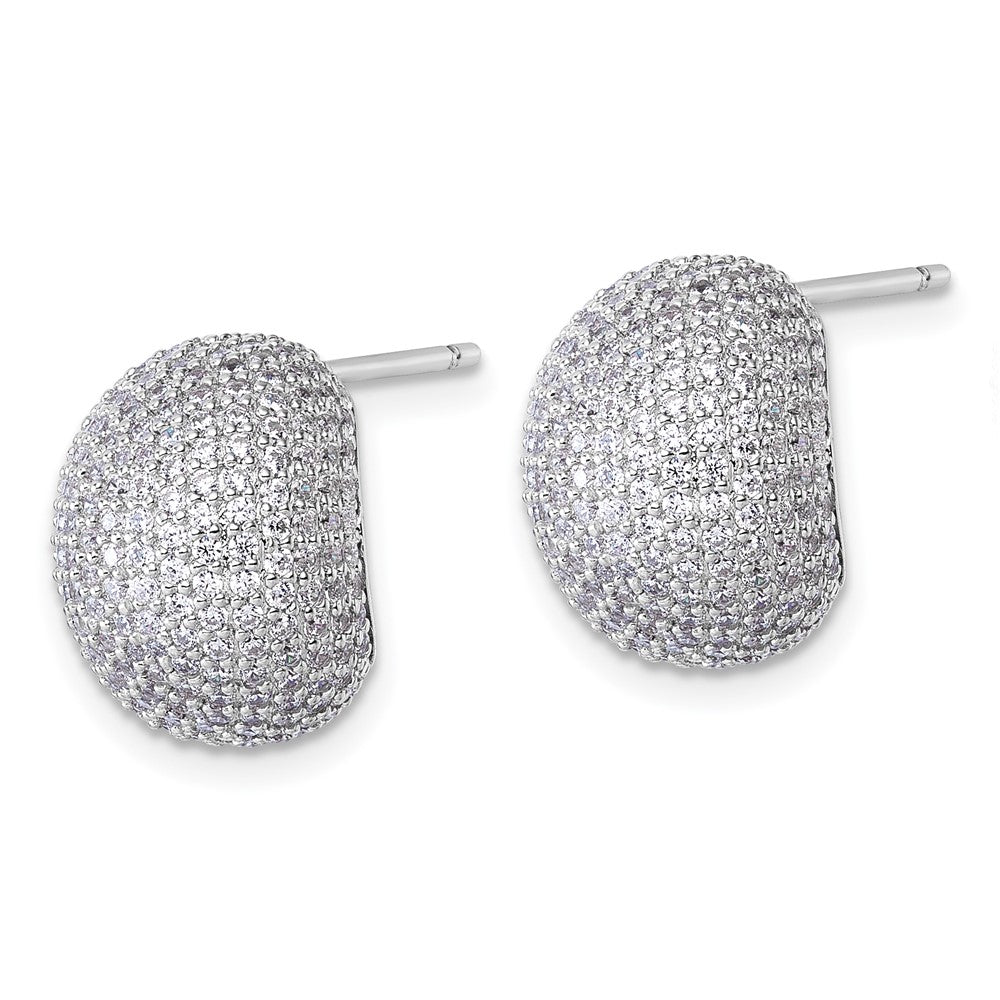Sterlingsilber Rhodiniert Zirkonia Pavé Ohrstecker