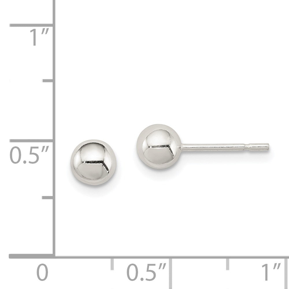 Sterlingsilber 5mm Kugel Ohrringe