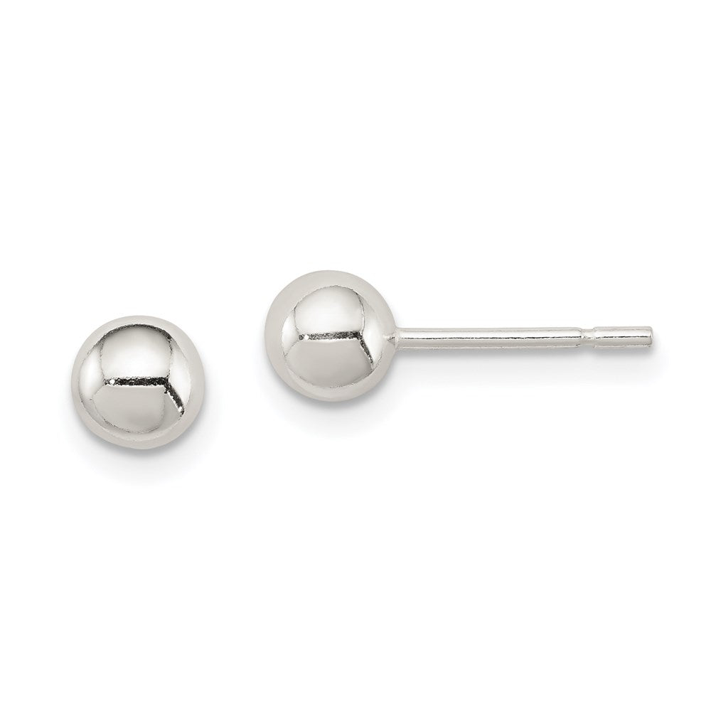 Sterlingsilber 5mm Kugel Ohrringe