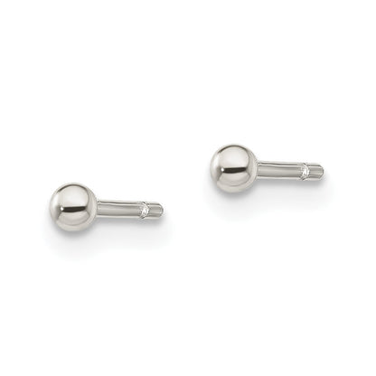 Sterlingsilber Poliert 2mm Kugel Ohrringe