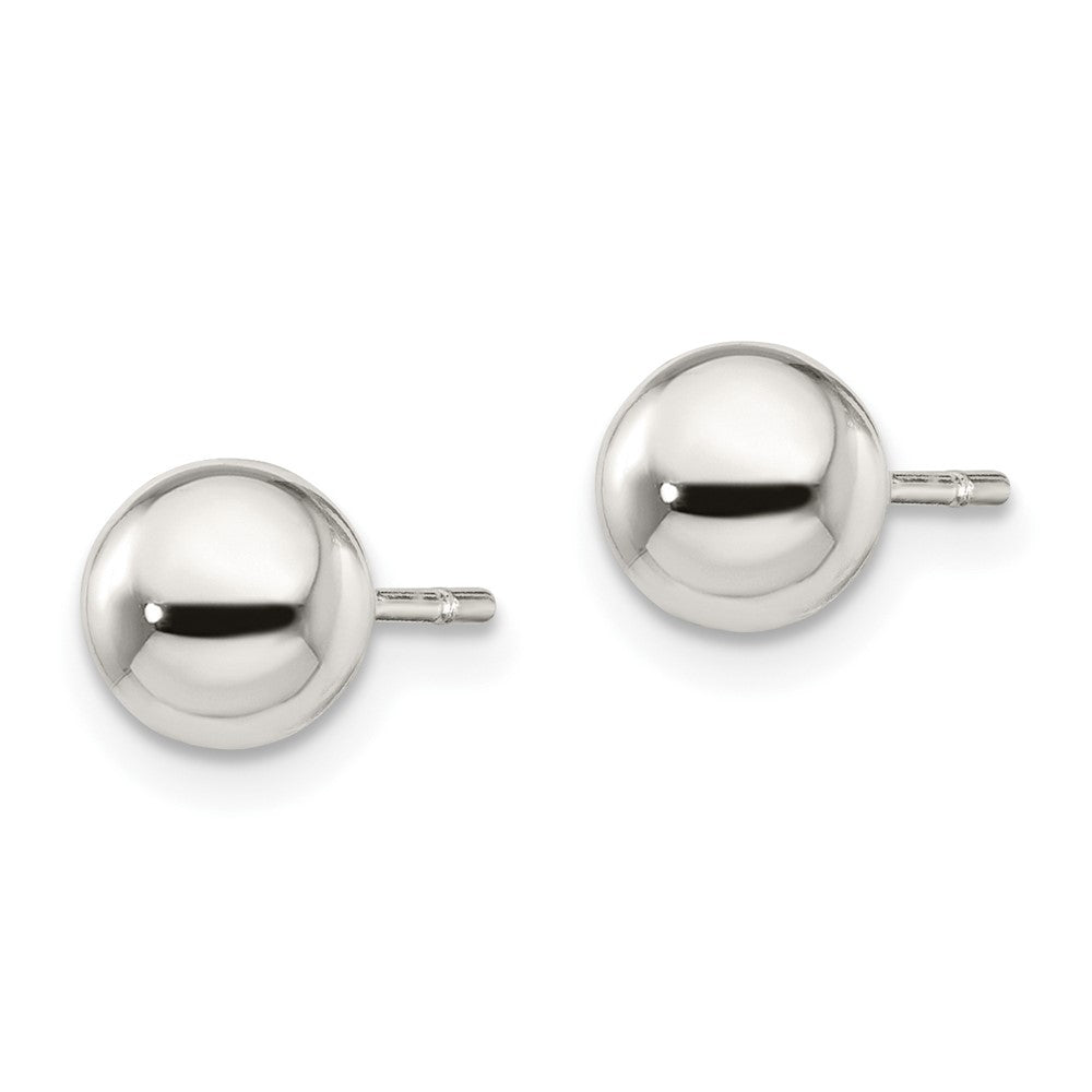 Sterlingsilber Poliert 6mm Kugel Ohrringe