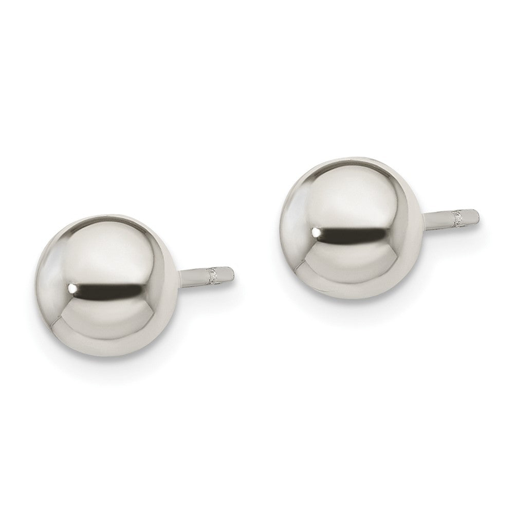 Sterlingsilber Poliert 7mm Kugel Ohrringe