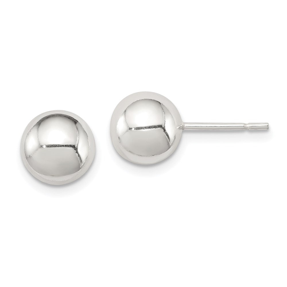 Sterlingsilber Poliert 8mm Kugel Ohrringe