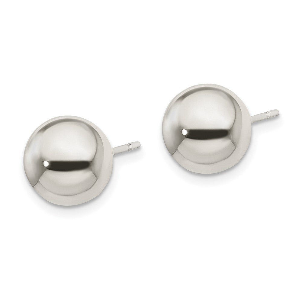 Sterlingsilber Poliert 10mm Kugel Ohrringe