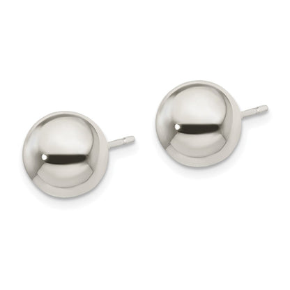 Sterlingsilber Poliert 10mm Kugel Ohrringe