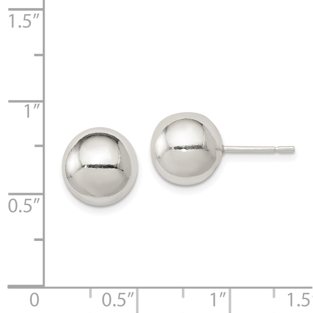 Sterlingsilber Poliert 10mm Kugel Ohrringe