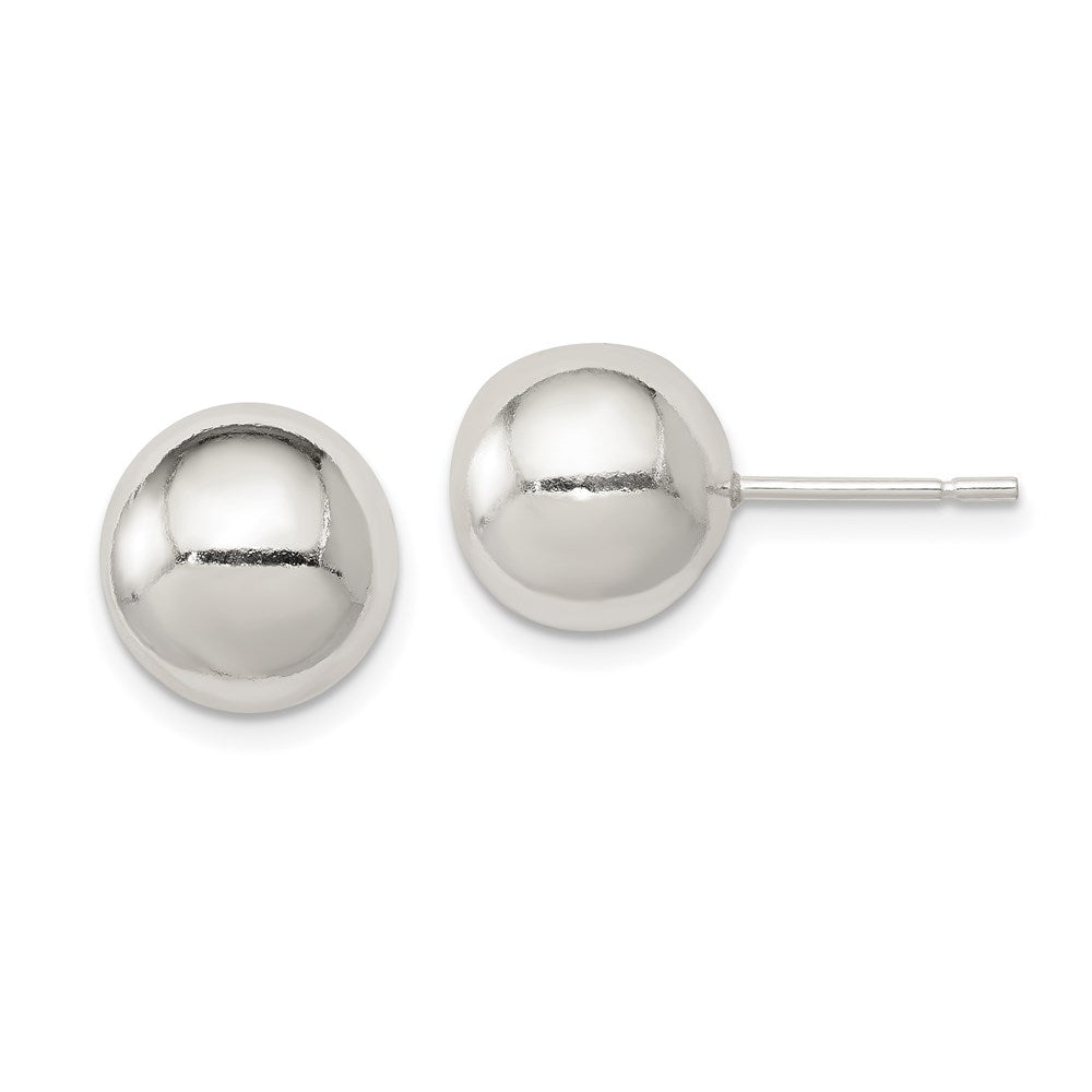 Sterlingsilber Poliert 10mm Kugel Ohrringe
