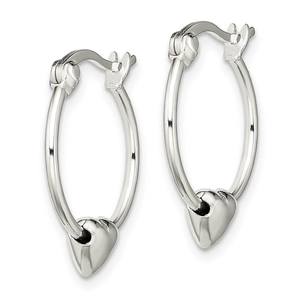 Sterlingsilber Herz Creolen