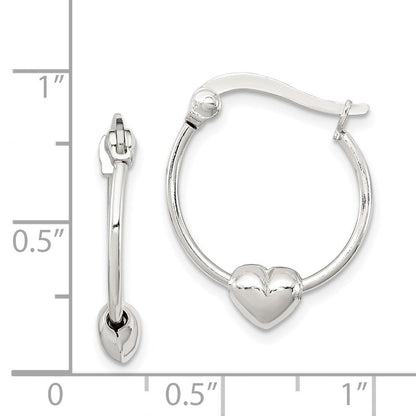 Sterlingsilber Herz Creolen