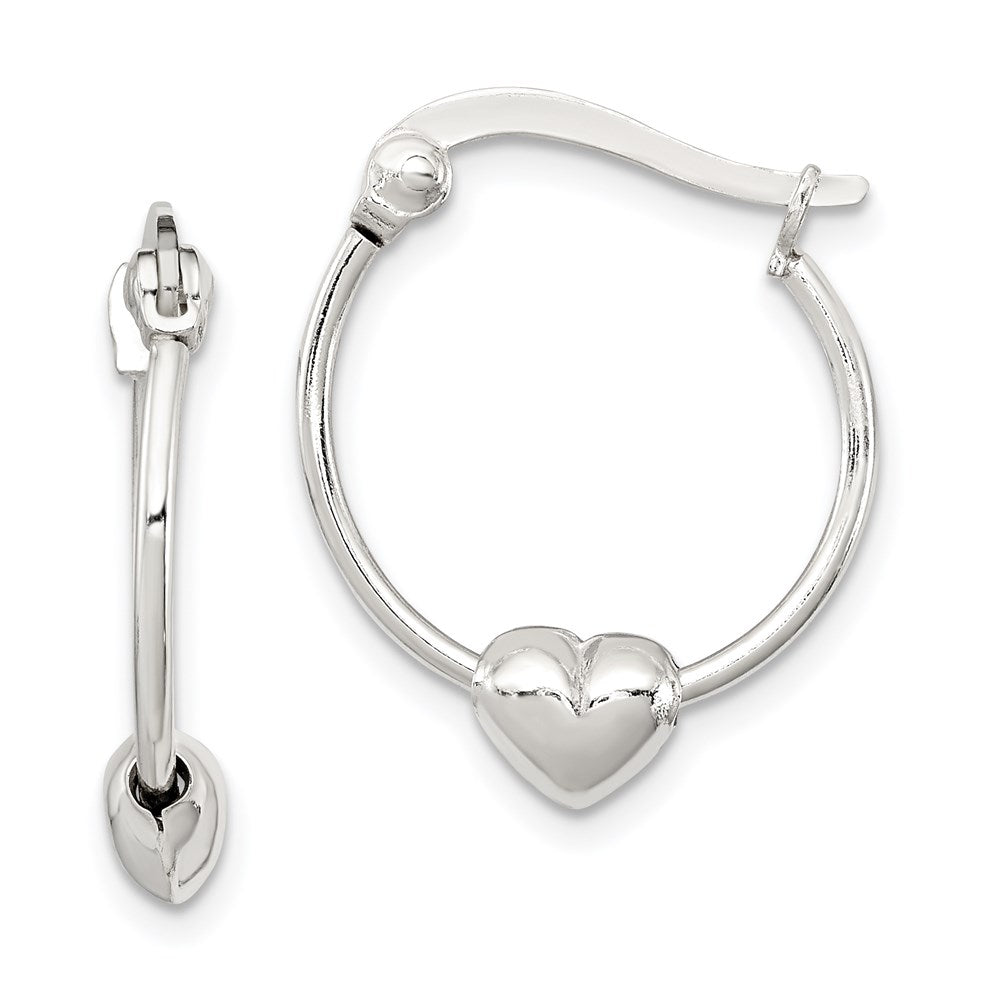 Sterlingsilber Herz Creolen
