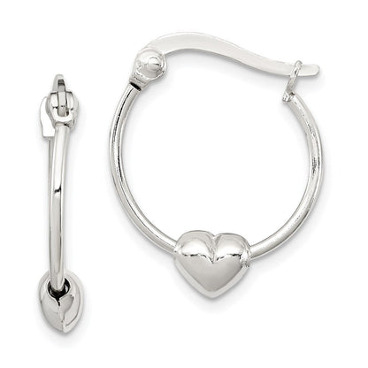 Sterlingsilber Herz Creolen