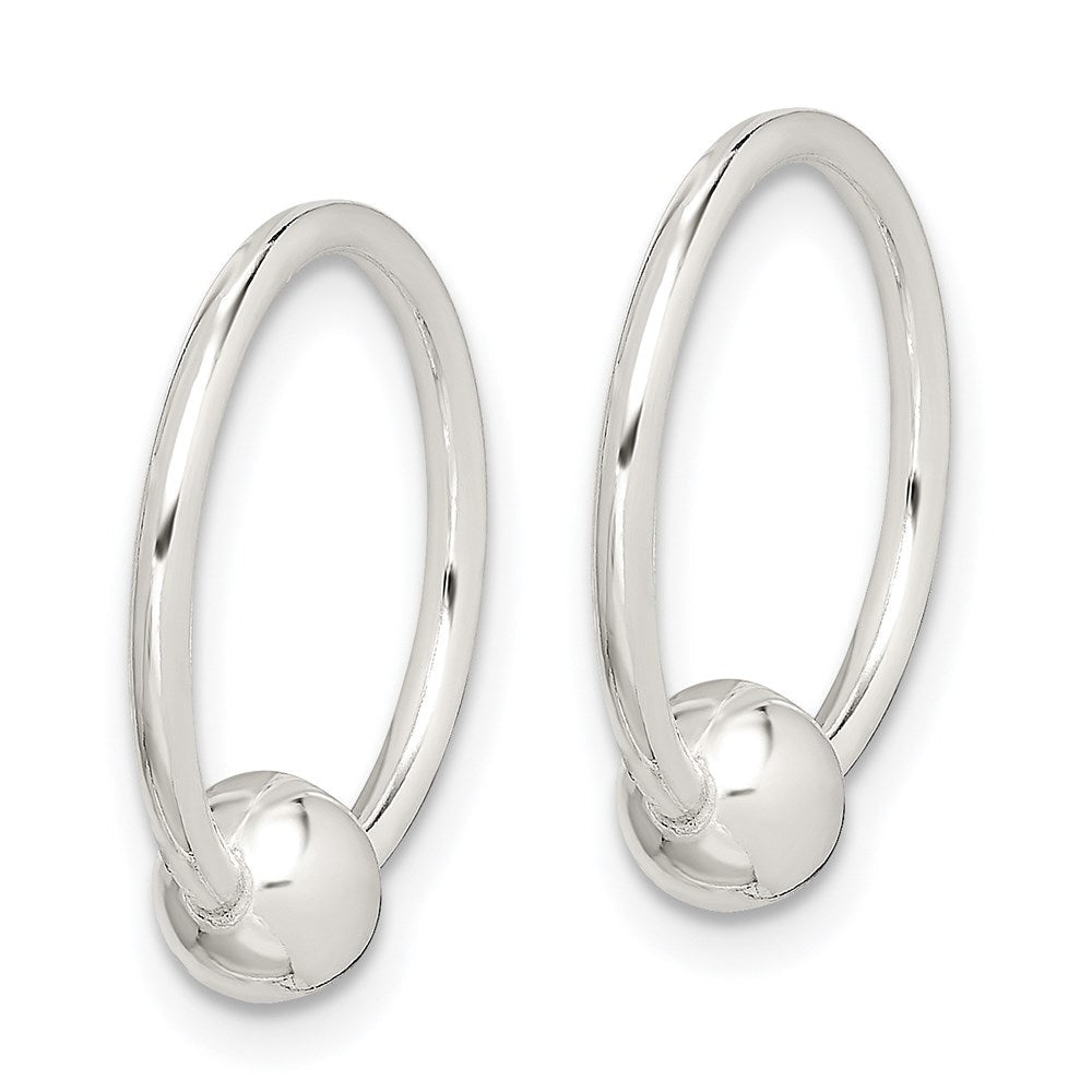 Sterlingsilber Perle Endlos Creolen