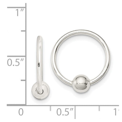 Sterlingsilber Perle Endlos Creolen