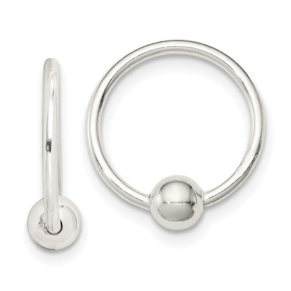 Sterlingsilber Perle Endlos Creolen