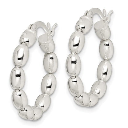 Sterlingsilber Poliert Gekugelt Creolen