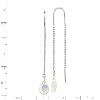Sterlingsilber Opalite Kristall Durchzieher-Ohrringe