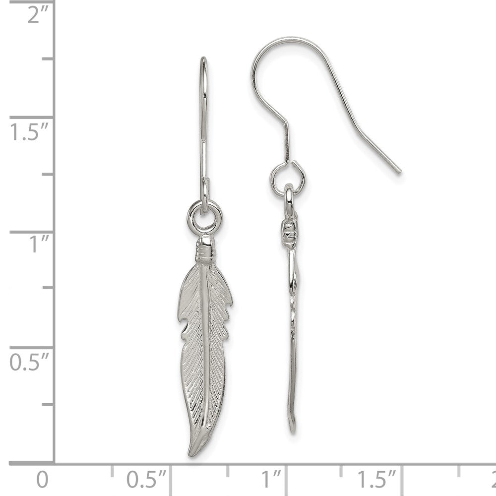 Sterlingsilber Feder Ohrringe