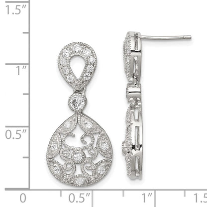 Sterlingsilber Zirkonia Antik Style Ohrringe