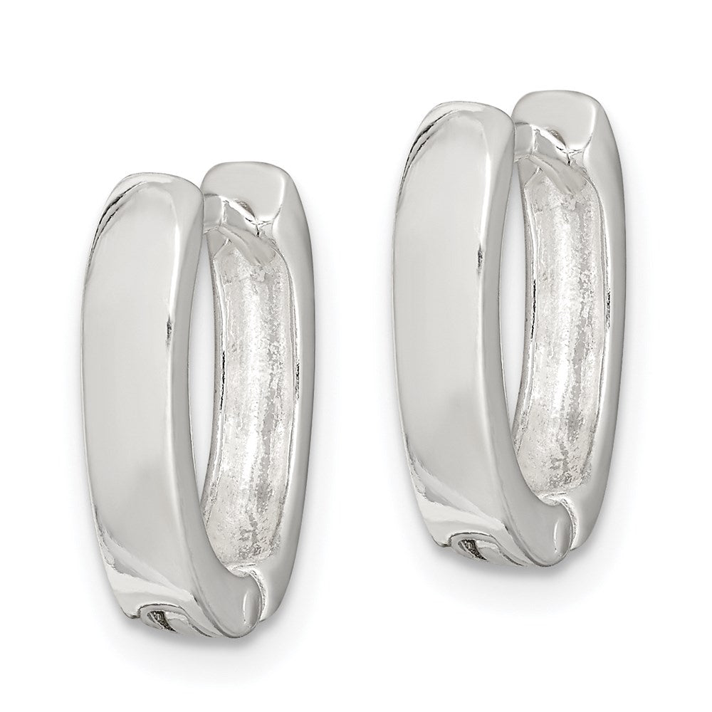 Sterlingsilber Oval Klappbar Creolen