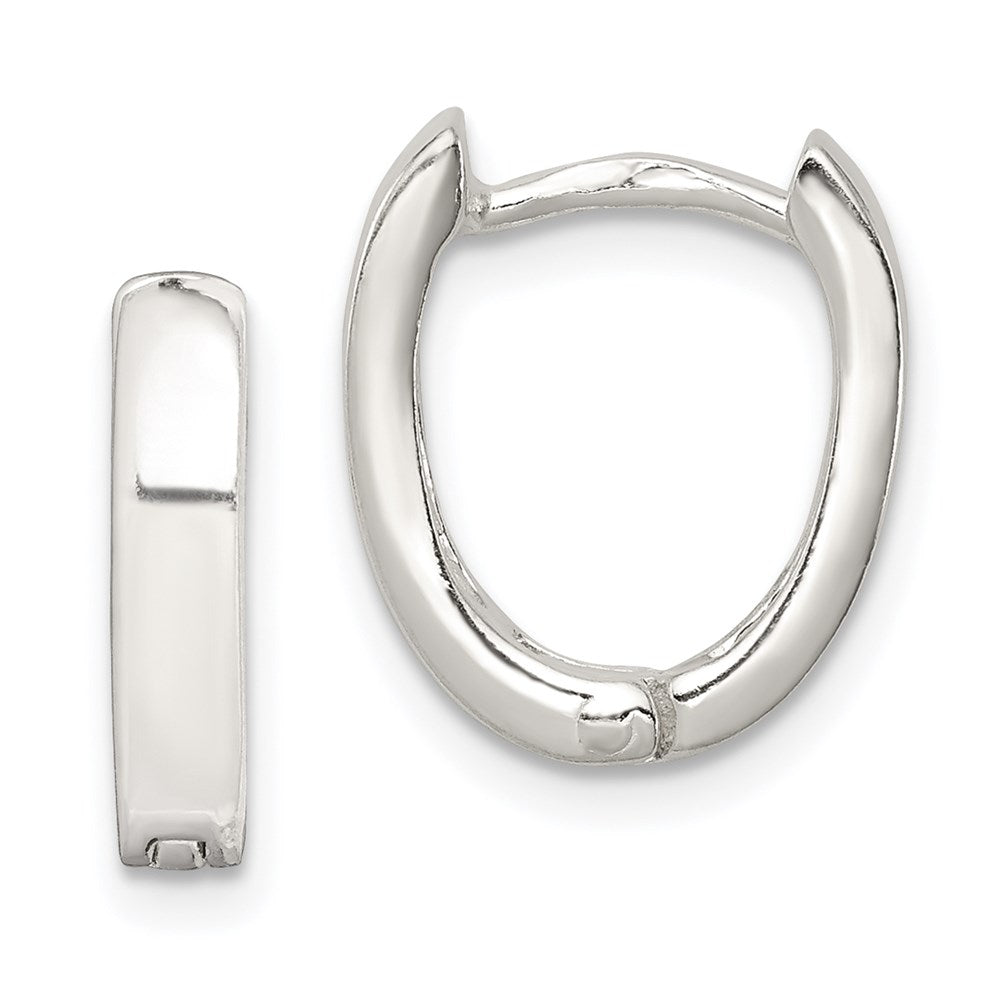 Sterlingsilber Oval Klappbar Creolen