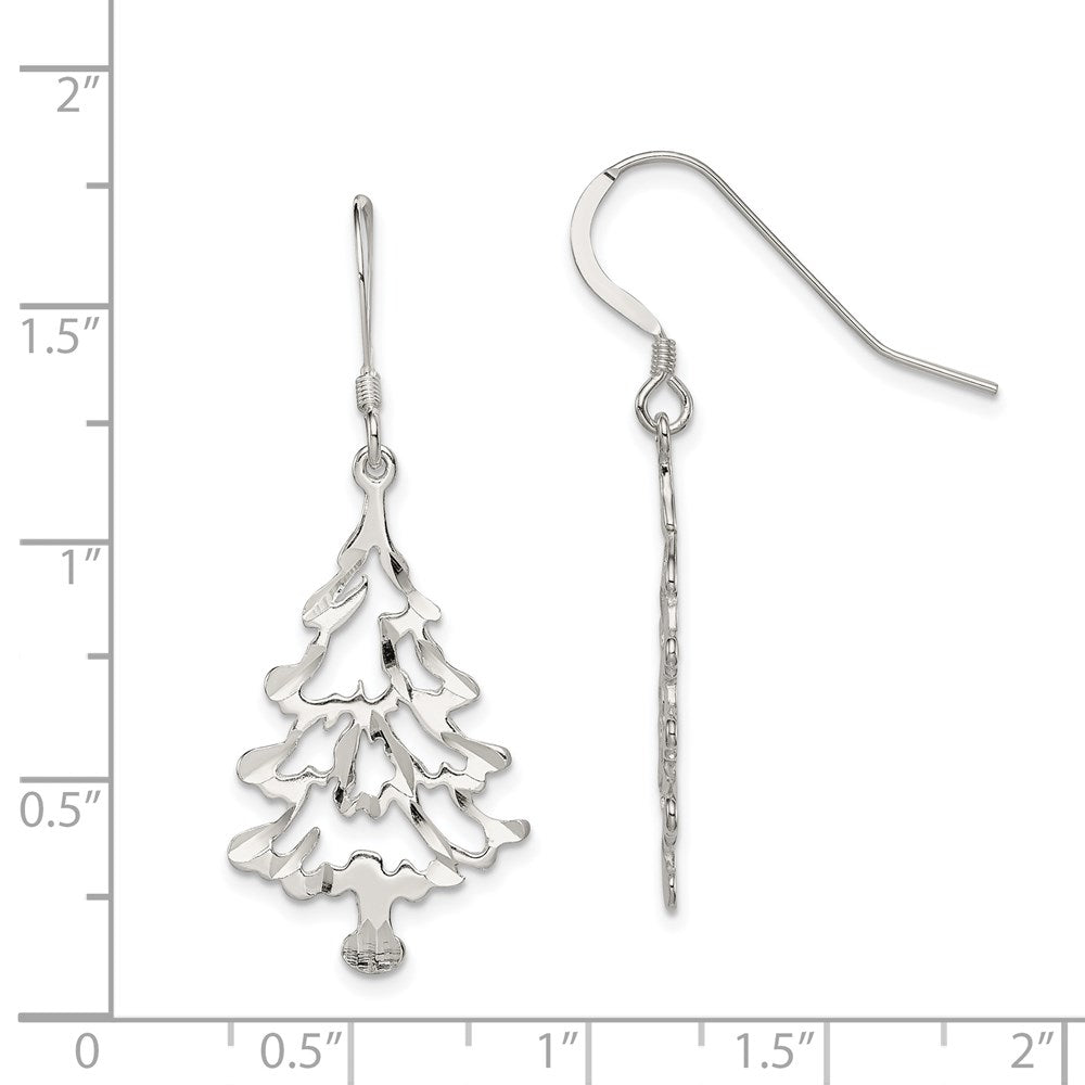Sterlingsilber Weihnachten Baum Ohrringe