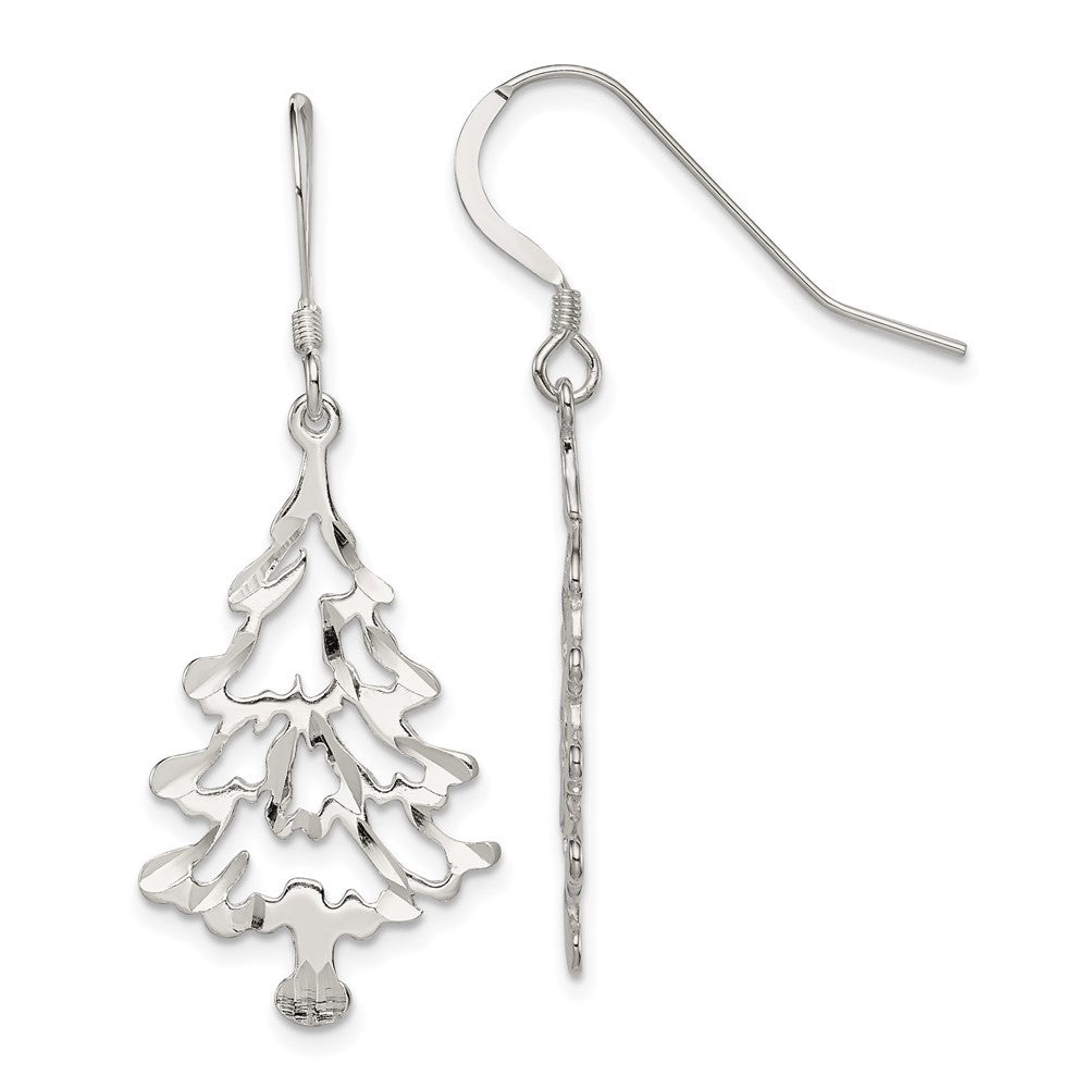 Sterlingsilber Weihnachten Baum Ohrringe