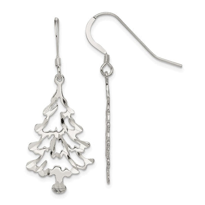 Sterlingsilber Weihnachten Baum Ohrringe