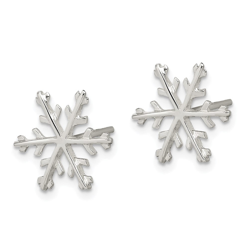 Sterlingsilber Schneeflocke Ohrstecker