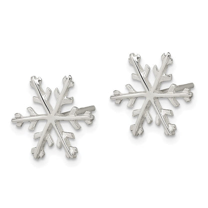 Sterlingsilber Schneeflocke Ohrstecker