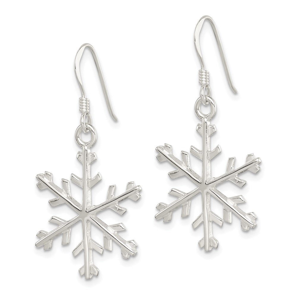 Sterlingsilber Schneeflocke Ohrhänger