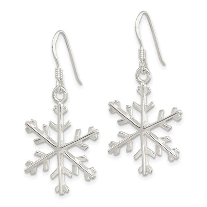 Sterlingsilber Schneeflocke Ohrhänger