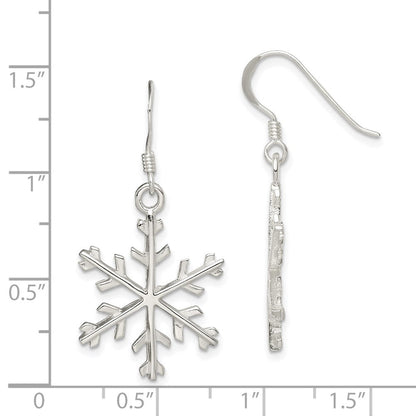Sterlingsilber Schneeflocke Ohrhänger