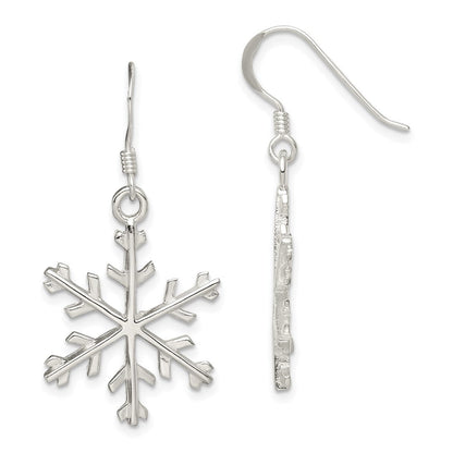Sterlingsilber Schneeflocke Ohrhänger
